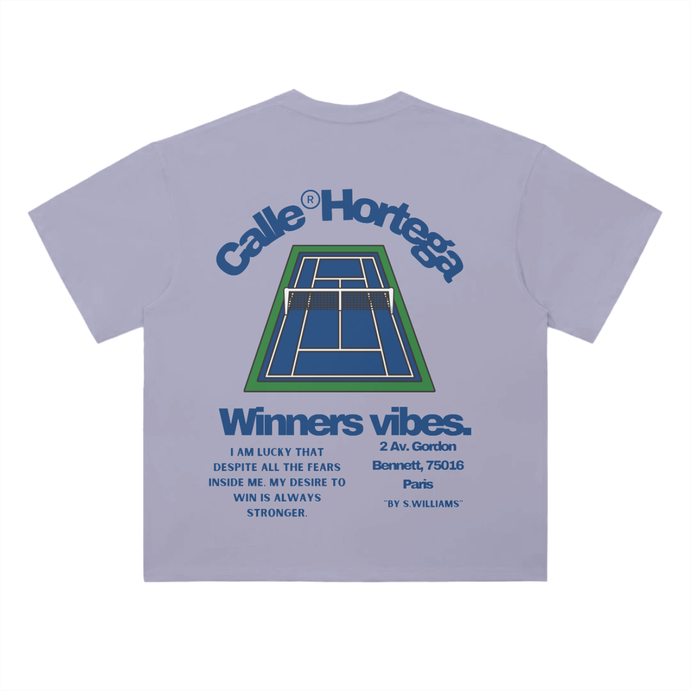 Drop Shoulder T-Shirt Logo Tennis arrière