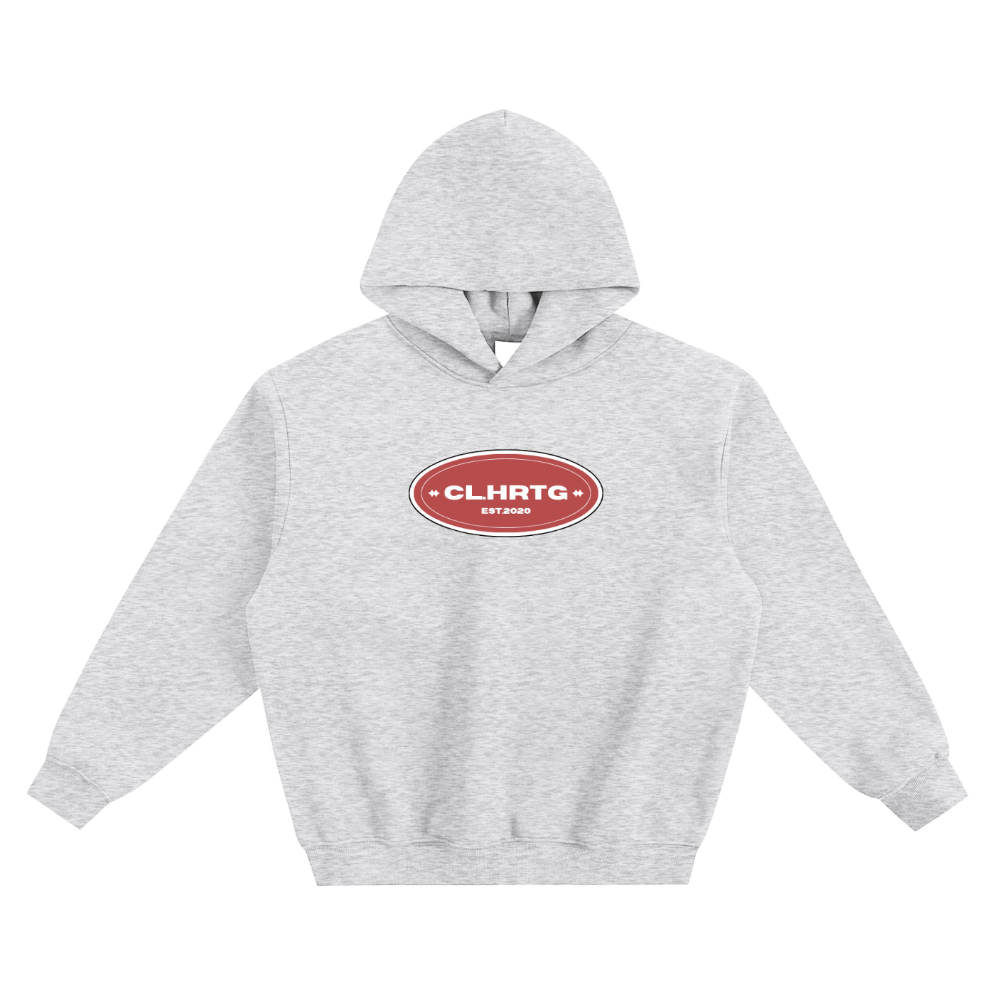 Fleeced Boxy Hoodie HRTG RED Logo
