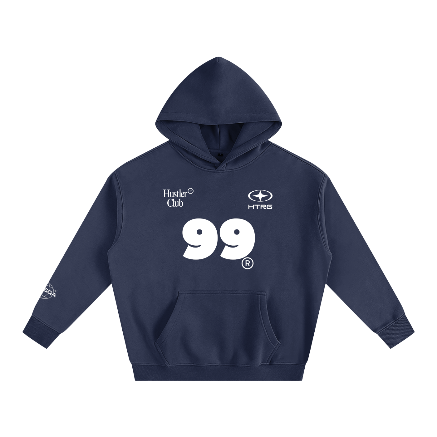 Oversize Fleeced Hoodie HUSTLER CLUB By Calle Hortega