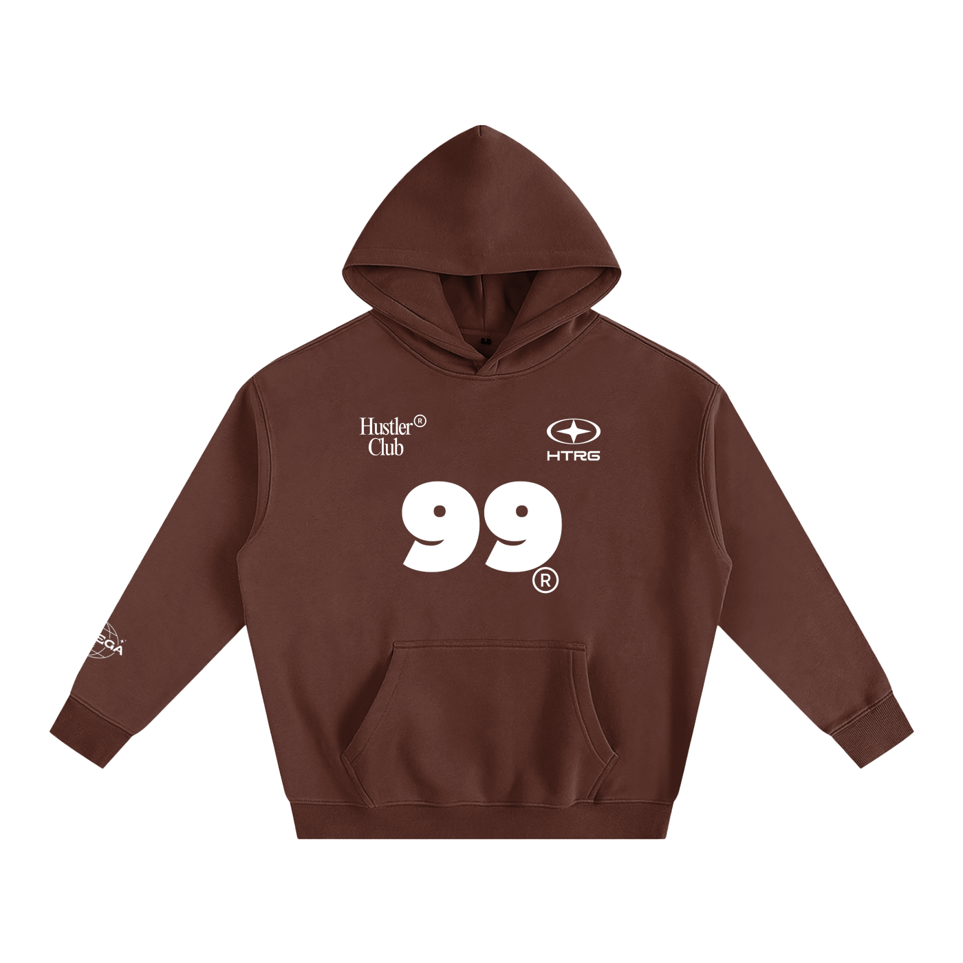 Oversize Fleeced Hoodie HUSTLER CLUB By Calle Hortega