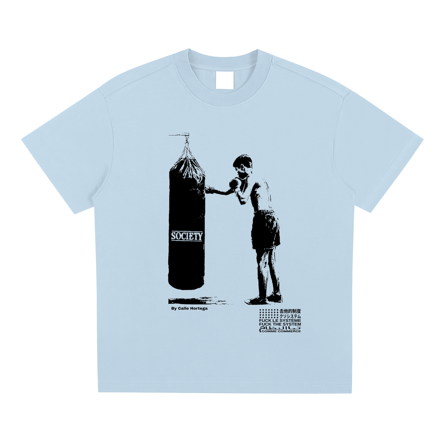 T-shirt unisexe fight to society by Hortega calle
