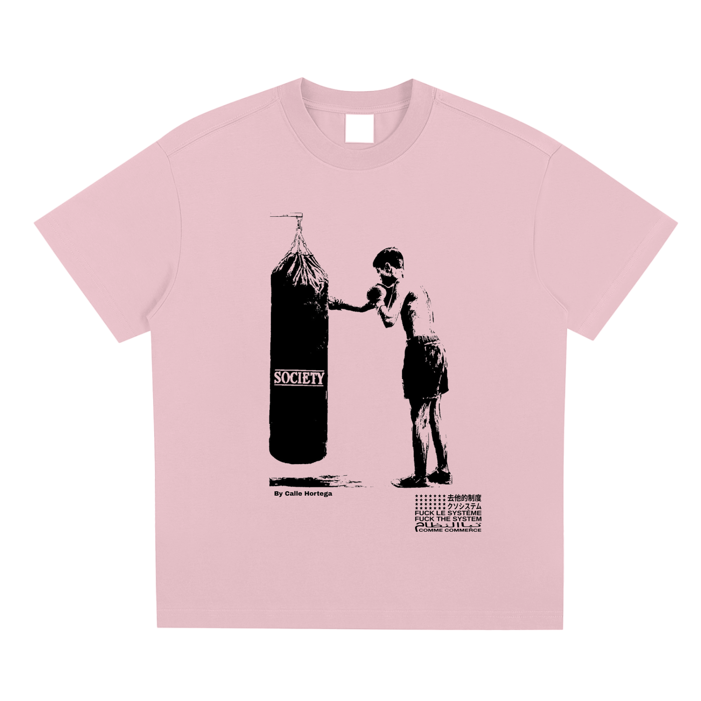 T-shirt unisexe fight to society by Hortega calle