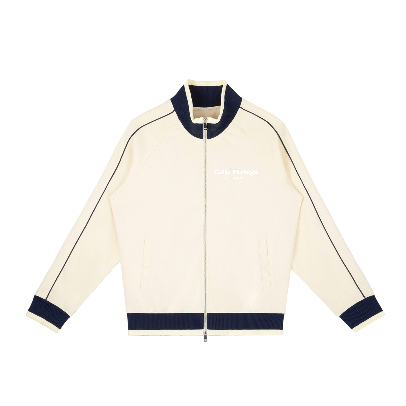 Color Block Raglan Sleeve Zip Track Jacket