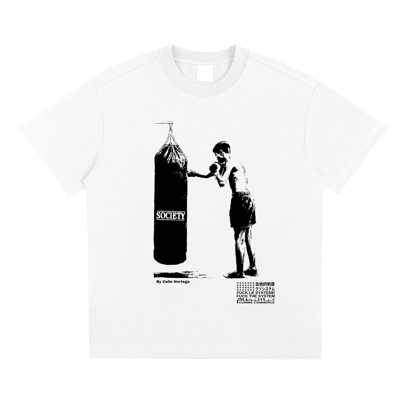 T-shirt unisexe fight to society by Hortega calle