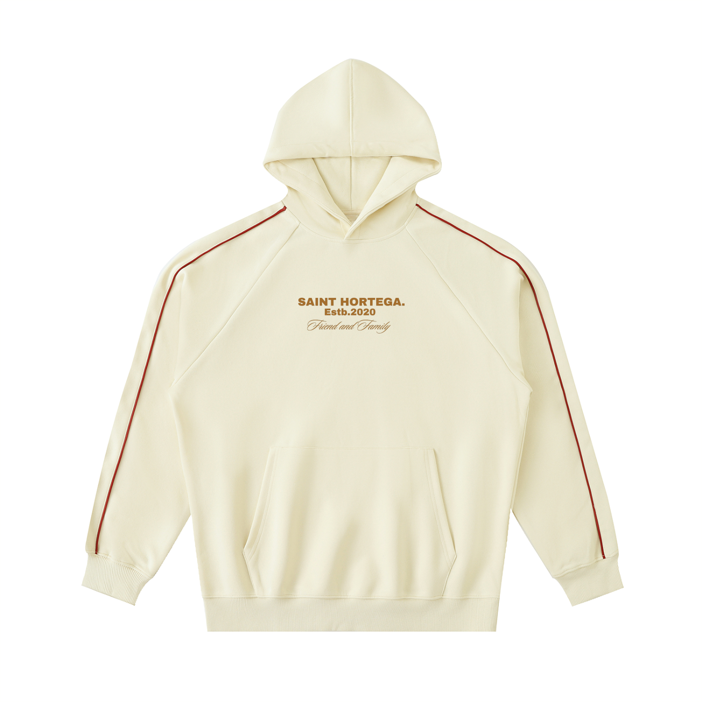 Contrast Piping Raglan Hoodie Saint Hortega by Calle Hortega